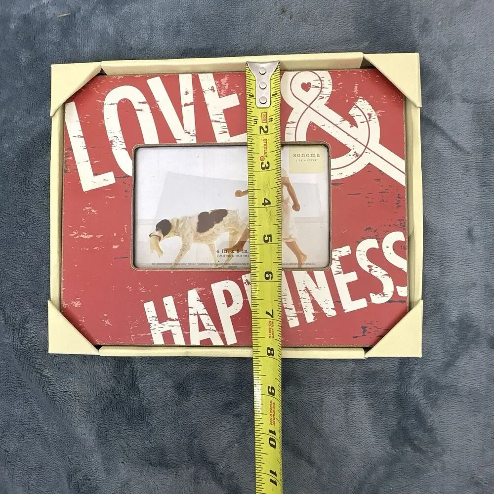 Sonoma Accents Love And Happiness Photo Frame 4x6 Wood